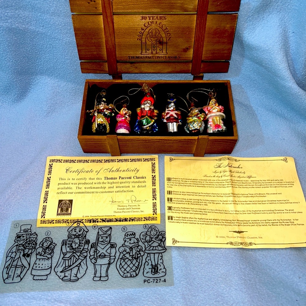 Thomas Paconni Glass Ornaments 2004 The Nutcracker